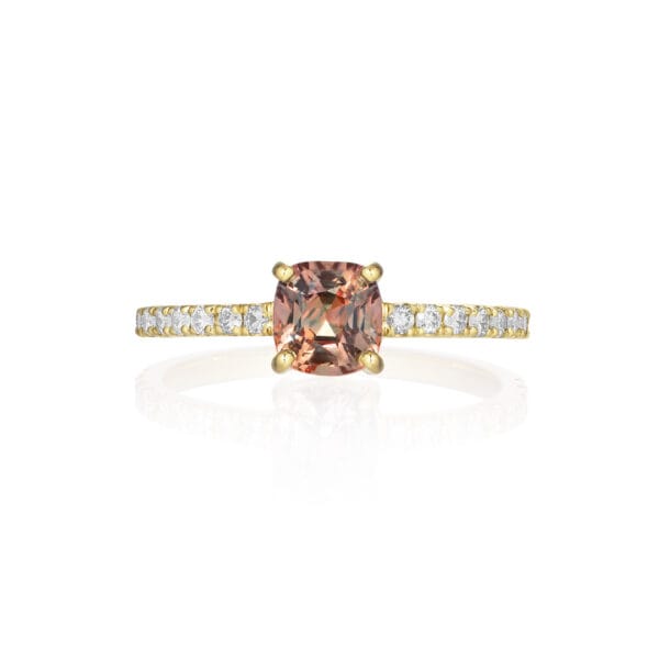 Brown sapphire ring