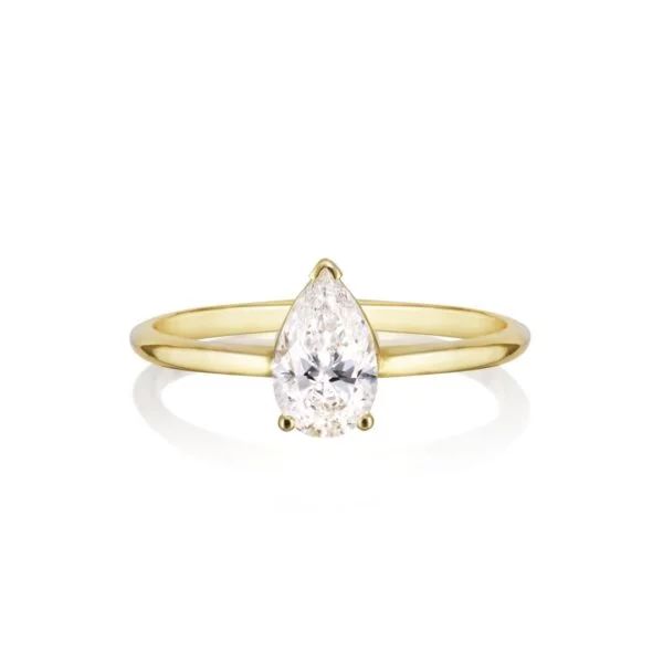 Pear shaped engagement ring