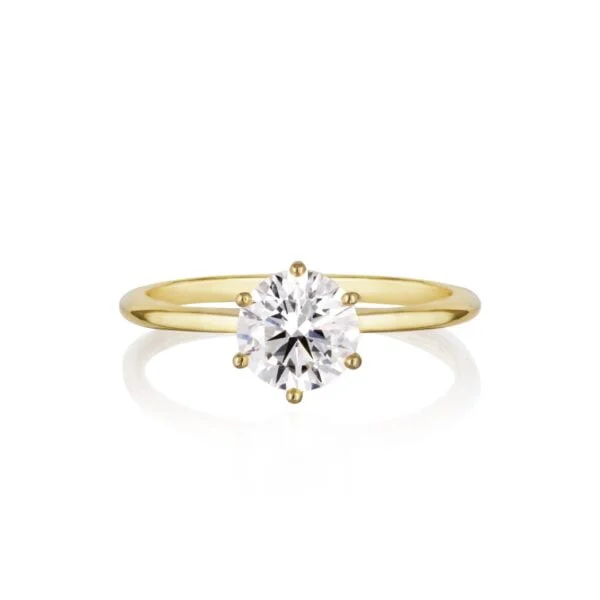 Brilliant cut engagement ring