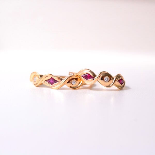 Heirloom recycled gemstone rings with rubies and diamonds