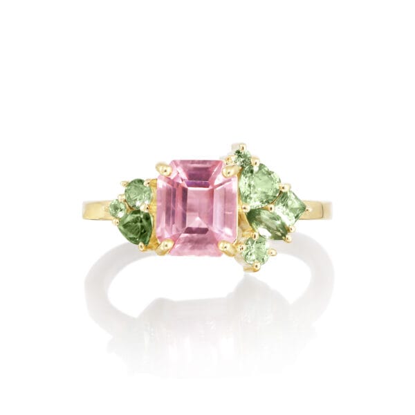 Tourmaline cluster ring