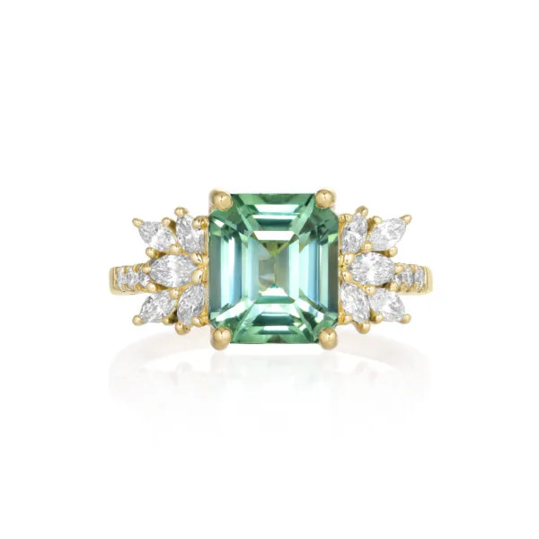 Green tourmaline ring