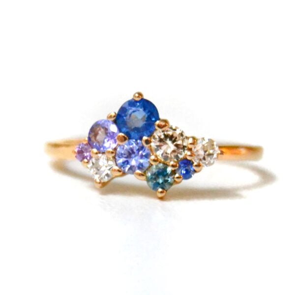 Cluster ring with heirloom diamonds