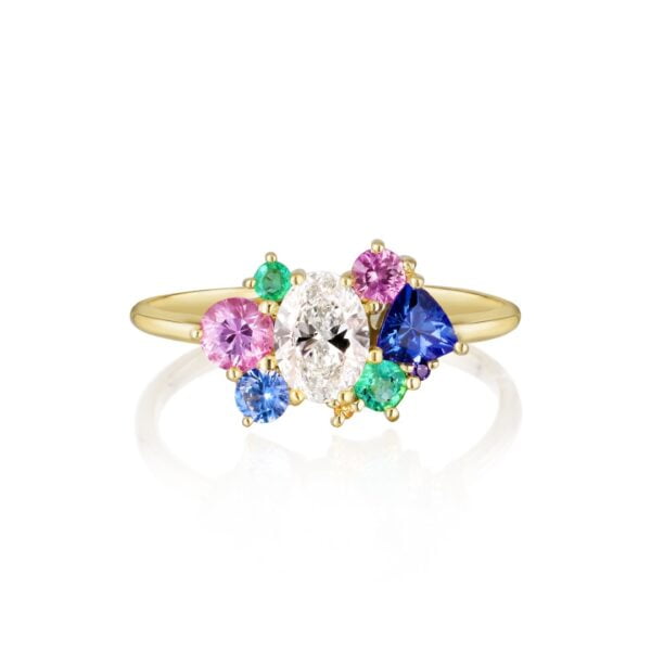 Colorful cluster ring