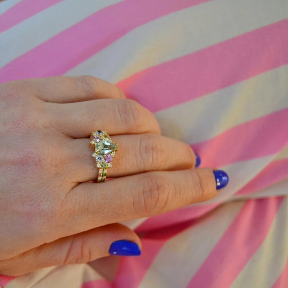 Fancy sapphire ring stack