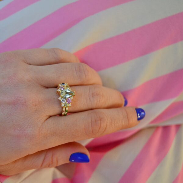 Fancy sapphire ring stack