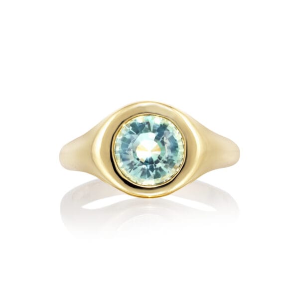 Blue tourmaline ring