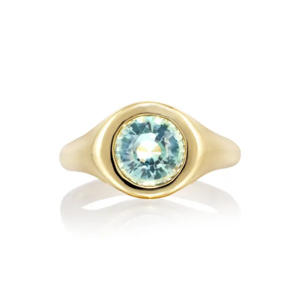 Blue tourmaline ring