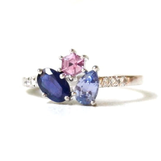 heirloom sapphire ring with diamonds