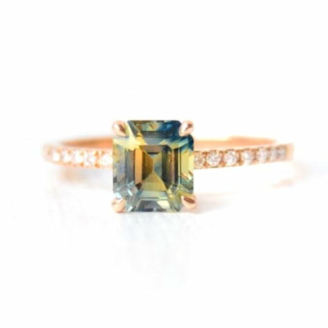 bi-color sapphire ring