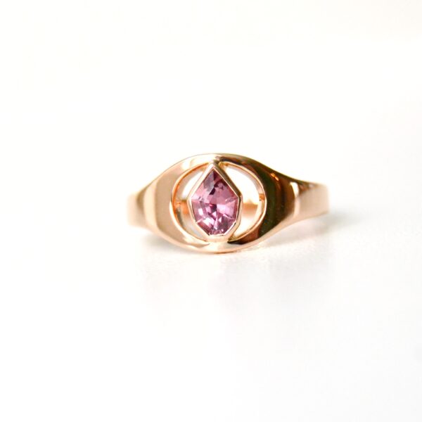 Signet ring with sapphire