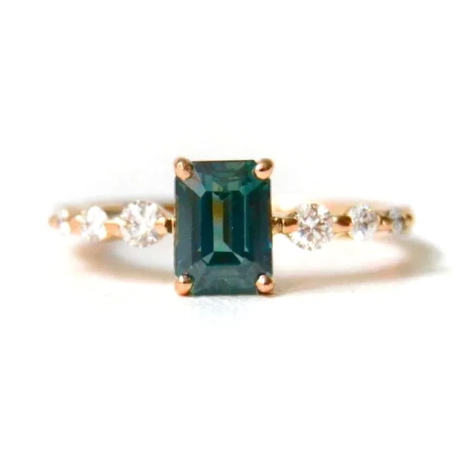 Mint Green Sapphire Ring in Gold - Size 4.5 - Gardens of the Sun | Ethical  Jewelry