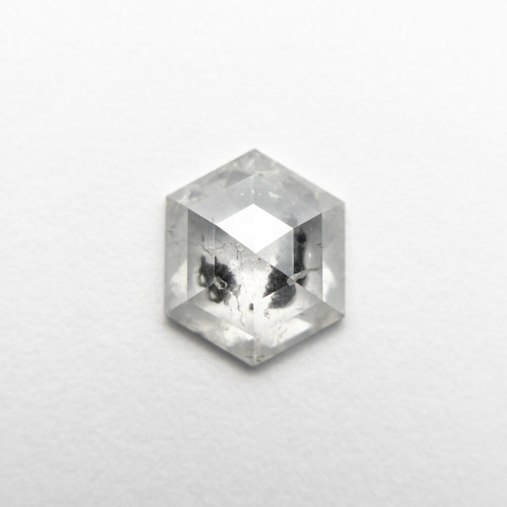 Hexagon diamond cluster ring