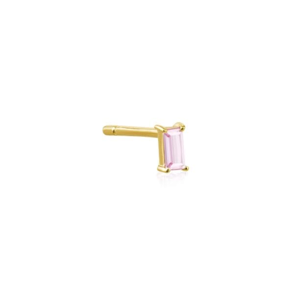 pink sapphire ear stud
