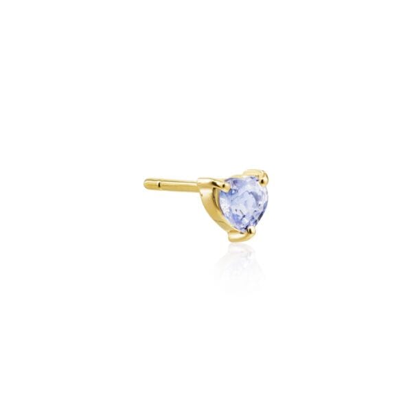 Baby blue sapphire ear stud