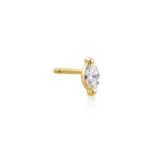 Diamond marquis ear stud