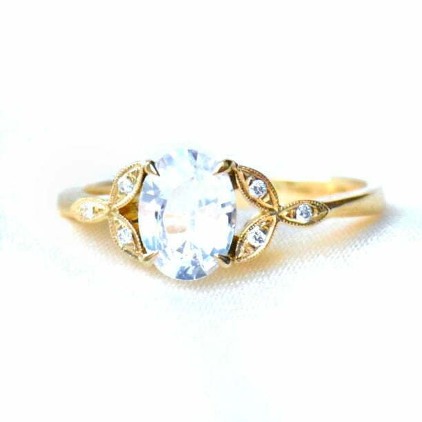 White sapphire ring