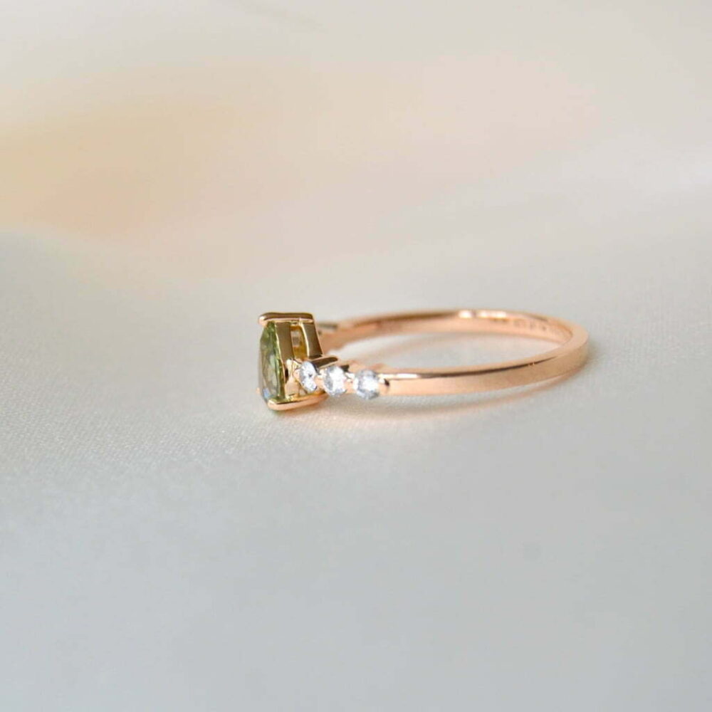 Green sapphire ring