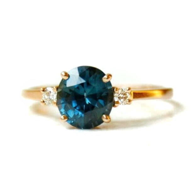 sapphire three stone ring