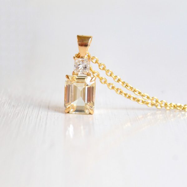 Yellow sapphire necklace