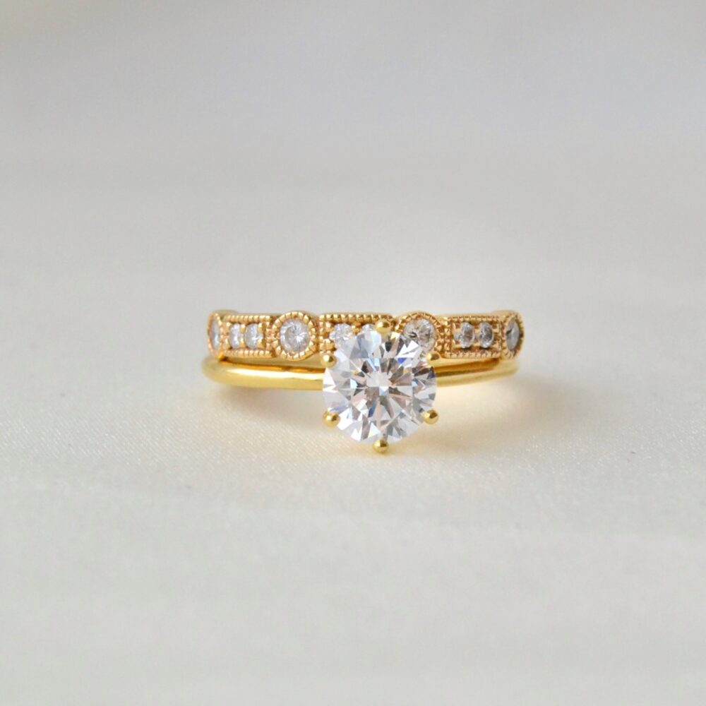 Brilliant Cut Engagement ring stack 2