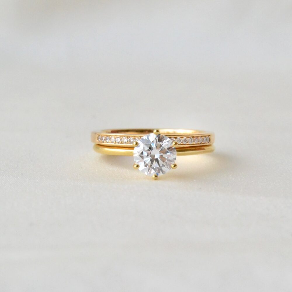 Brilliant Cut Engagement ring stack 3