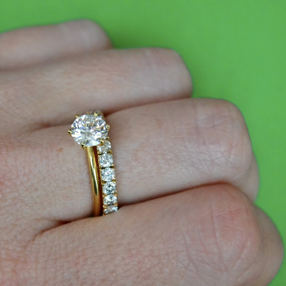 Brilliant Cut Engagement ring stack