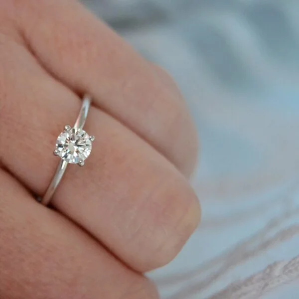 Brilliant cut engagement ring