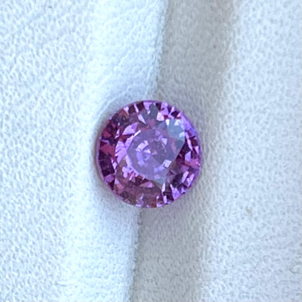 Round purple sapphire