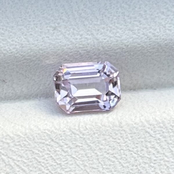 Emerald cut baby pink sapphire
