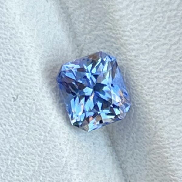 Radiant cut blue sapphire