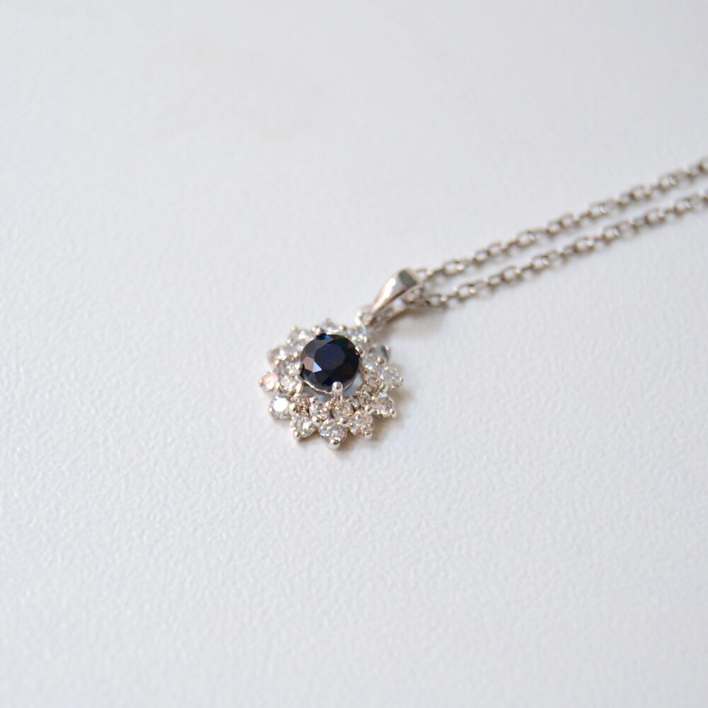 Blue sapphire necklace