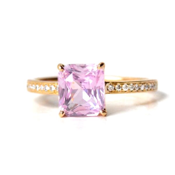 2ct pink sapphire engagement ring