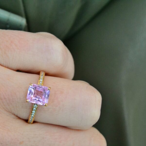 2ct Pink Sapphire Engagement Ring