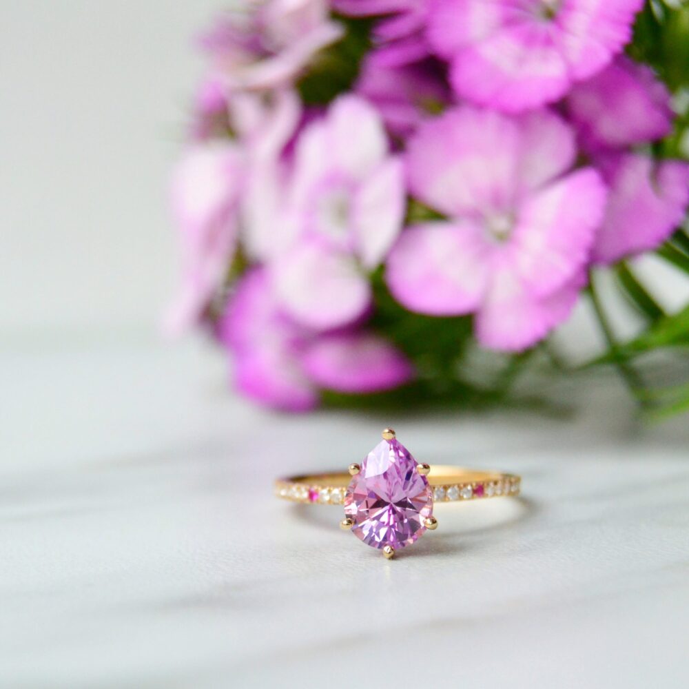 Pink sapphire ring