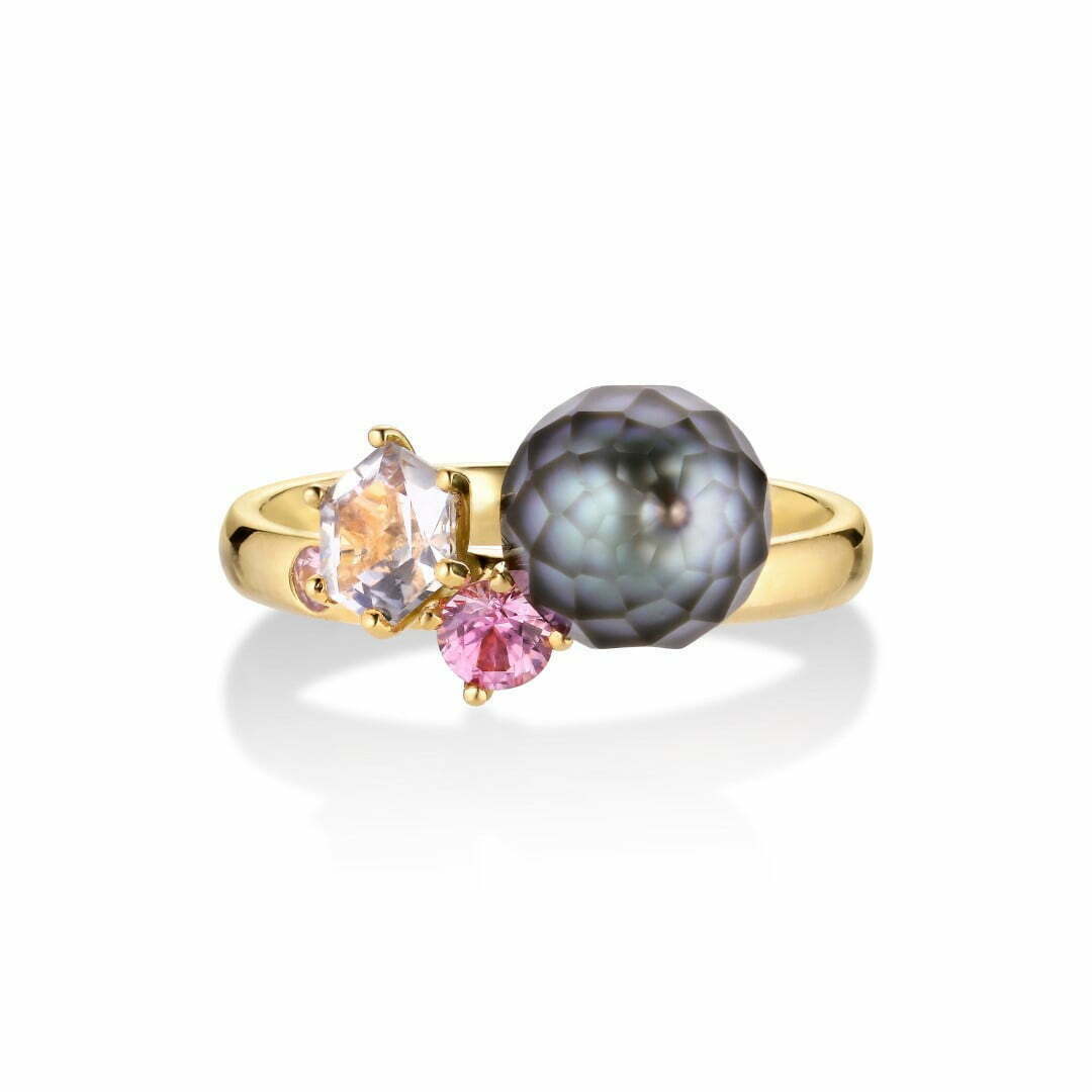 Pearl and sapphire ring