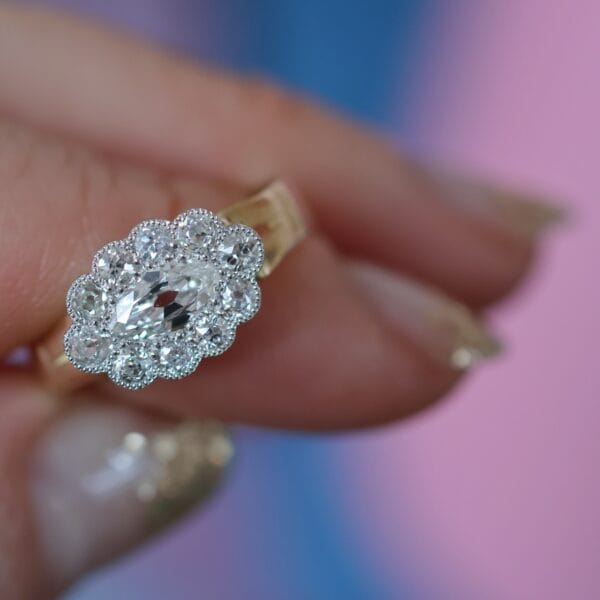 Vintage old cut diamond ring