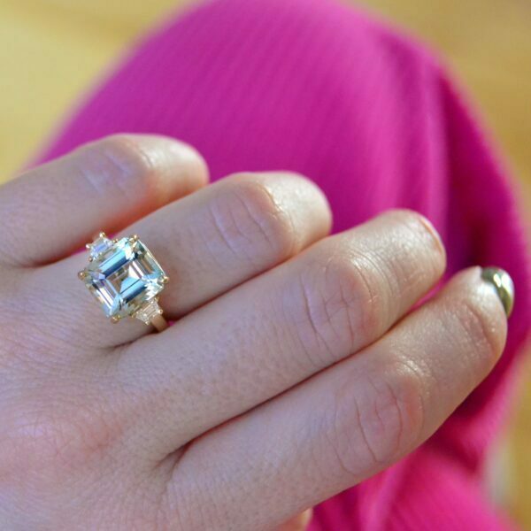 5.25ct Bi-Color Tourmaline Engagement Ring