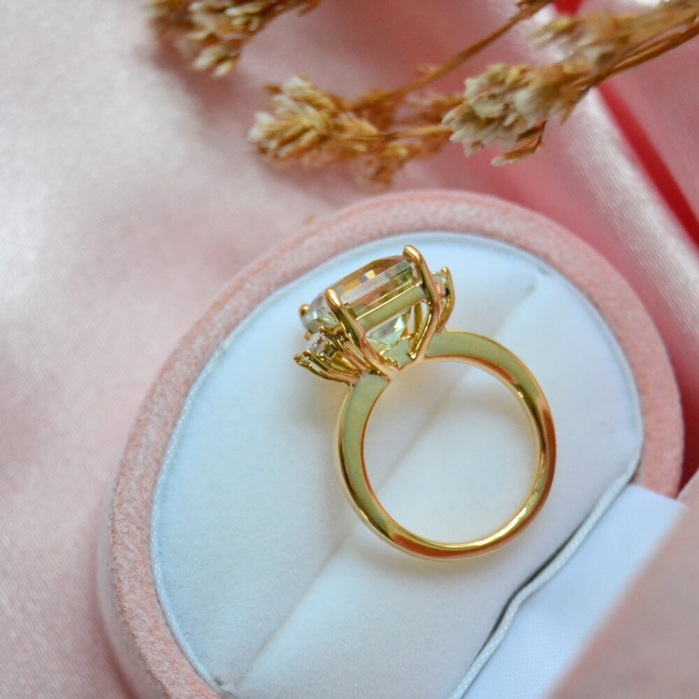 5.25ct Bi-Color Tourmaline Engagement Ring
