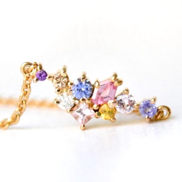 Sapphire and Diamond Cluster Bracelet