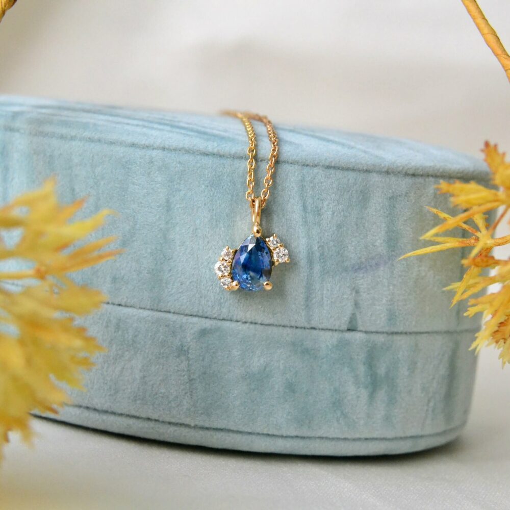 Bi-Color Sapphire and Diamond Necklace